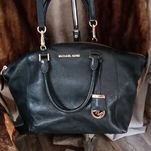 Michael Kors Black Pebbled Leather Tote